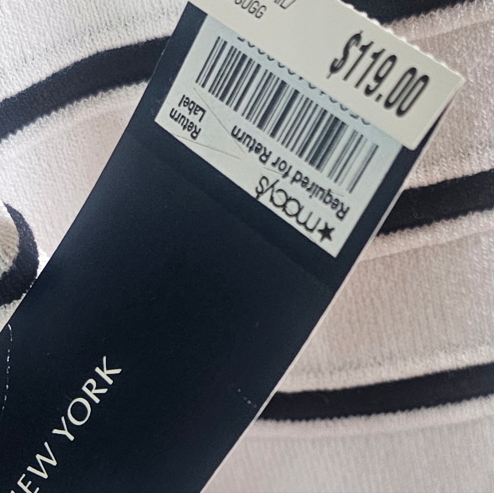 Jones New York women's black/white V-neck 3/4 sleeves cardigan size M - Picture 6 of 7